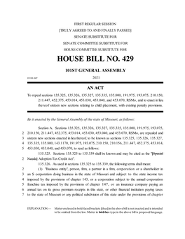 House Bill No. 429