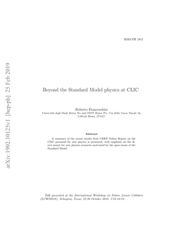 Beyond the Standard Model Physics at CLIC