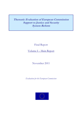 Thematic Evaluation of European Commission Support to Justice and Security System Reform