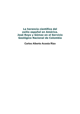 La Herencia Científica Del Exilio Español En América