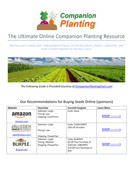 The Ultimate Online Companion Planting Resource