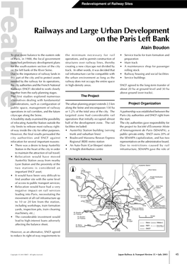 Railways and Large Urban Development on the Paris Left Bank Alain Boudon