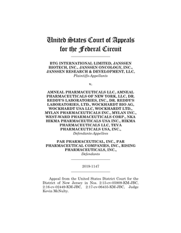 BTG INTERNATIONAL LIMITED V. AMNEAL PHARMACEUTICALS LLC