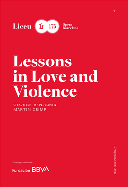 Lessons in Love and Violence - George Benjamin / Martin Crimp