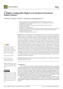 A Highly Configurable High-Level Synthesis Functional Pattern Library