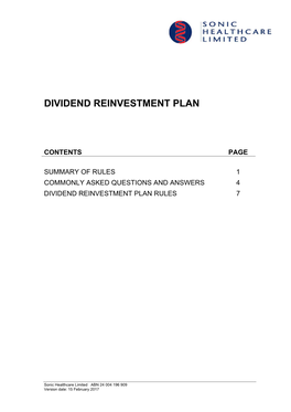 Dividend Reinvestment Plan