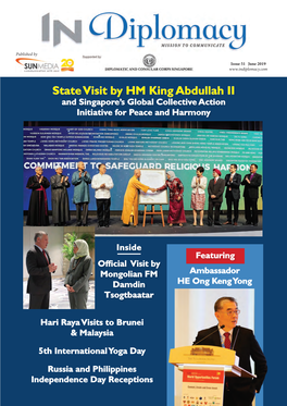 State Visit by HM King Abdullah II and Singapore’S Global Collective Action Initiative for Peace and Harmony