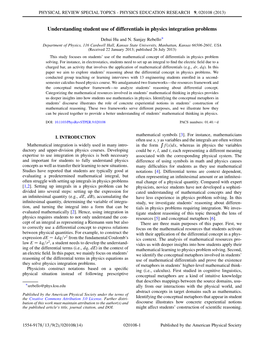 Understanding Student Use of Differentials in Physics Integration Problems