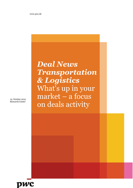 Deal News Transportation & Logistics What's up in Your Market