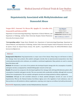 Vargas KEA, Et Al. Hepatotoxicity Associated with Methylstenbolone and Copyright© Vargas KEA, Et Al