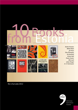 No 4 Autumn 2012 10 Booksbooks Fromfrom Estonia Estonia