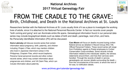 FROM the CRADLE to the GRAVE: Birth, Childhood, and Death in the National Archives at St