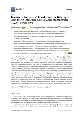 Tourism in Continental Ecuador and the Galapagos Islands: an Integrated Coastal Zone Management (ICZM) Perspective