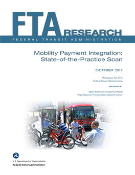 Mobility Payment Integration: State-Of-The-Practice Scan