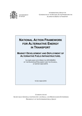 Spanish National Action Framework for Alternative Energy in Transport