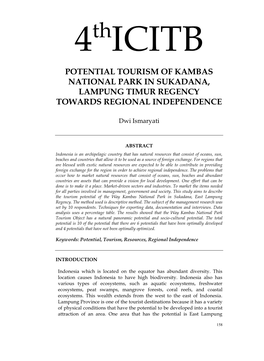 Potential Tourism of Kambas National Park in Sukadana, Lampung Timur Regency Towards Regional Independence