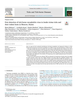 First Detection of Tick-Borne Encephalitis Virus in Ixodes Ricinus