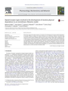 Opioids and Nicotine Dependence in Planarians