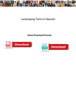 Landscaping Terms in Spanish