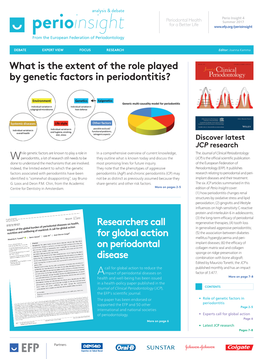What Is the Extent of the Role Played by Genetic Factors in Periodontitis?