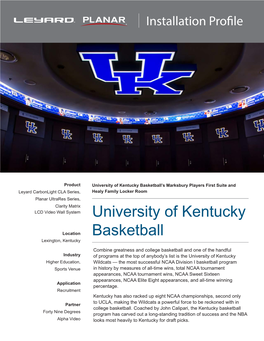 University of Kentucky Basketball