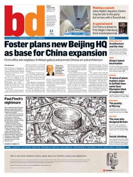 Foster Plans New Beijing HQ As Base for China Expansion