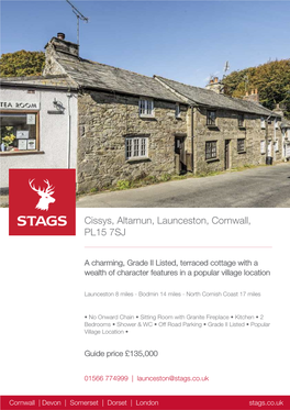 Cissys, Altarnun, Launceston, Cornwall, PL15 7SJ