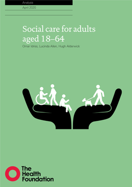 Social Care for Adults Aged 18–64