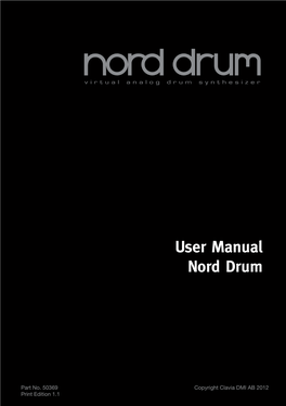 User Manual Nord Drum