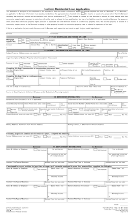 Sample Mortgage Application (PDF)