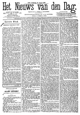 Het Nieuws Van Den Dag Van Donderdag 21 Januari 1897