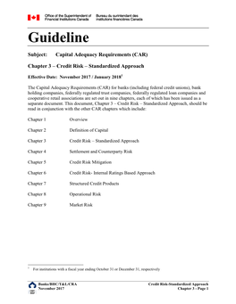 Capital Adequacy Requirements (CAR)