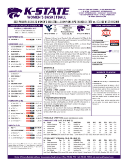 2O21 PHILLIPS 66 BIG 12 WOMEN's BASKETBALL CHAMPIONSHIPS | KANSAS STATE Vs. (17/2O) WEST VIRGINIA