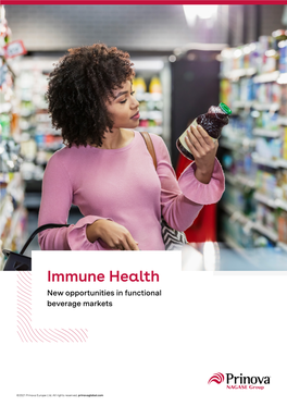 Immune Health New Opportunities in Functional Beverage Markets