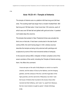 Acts 19:23–41—Temple of Artemis