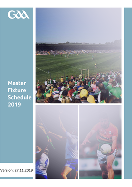 Master Fixture Schedule 2019