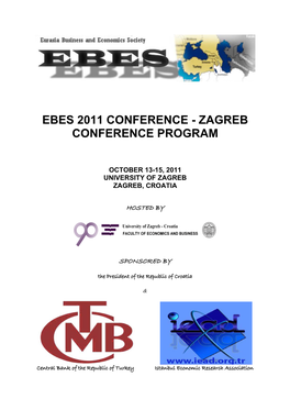 Ebes 2011 Conference - Zagreb Conference Program