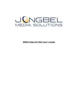 MPEG Video ES Utils User's Guide