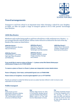 Travel Arrangements