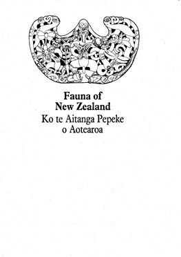 Fauna of New Zealand Ko Te Aitanga Pepeke O Aotearoa