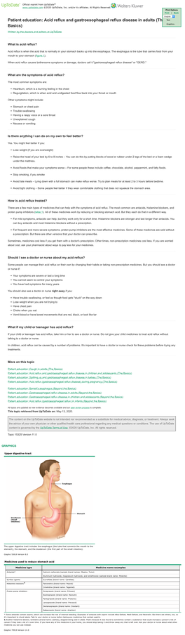 Acid Reflux and Gastroesophageal Reflux Disease in Adults (The Text Basics) Graphics