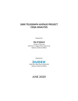 2600 Telegraph Ave. MODIFIED MASSING - SUN / SHADOW STUDY Oakland, CA DATE: 11.07.2019 PROJECT NO.: 19015 A1 INTENTIONALLY LEFT BLANK