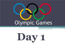 Olympic Games Day 1 Olympics Summer Winter Aniket Pawar Special/Paralympics Youth the Original Greek Games
