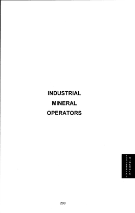 Industrial Mineral Operators