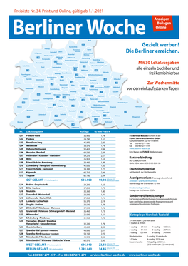 Die Berliner Erreichen