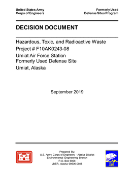 2019 Umiat Landfill Decision Document