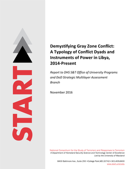 A Typology of Conflict Dyads and Instruments of Power in Libya, 2014‐Present