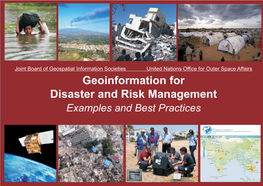 The United Nations Platform for Space-Based Information for Disaster Management and Emergency Response (UN-SPIDER) Page 103 - 113