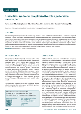 Chilaiditi's Syndrome Complicated by Colon Perforation