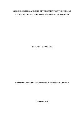 Analyzing the Case of Kenya Airways by Anette Mogaka